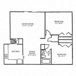 an illustration of a floor plan with bedrooms and bathrooms